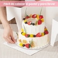 thumbnail image 3 of Juego de 5 Cajas para Pasteles con Ventana, Tapa y Base, Cajas de Cartón para Repostería con Cinta y Pegatinas Decorativas para Bodas, Cumpleaños Fiestas y Regalos, 3 of 4