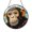 Acrylic 3.5 Inch, variant on Jungle Monkey Window Glass Suncatcher Ornament, Wildlife Light Catcher Hanging for Living Room or Studio Decor