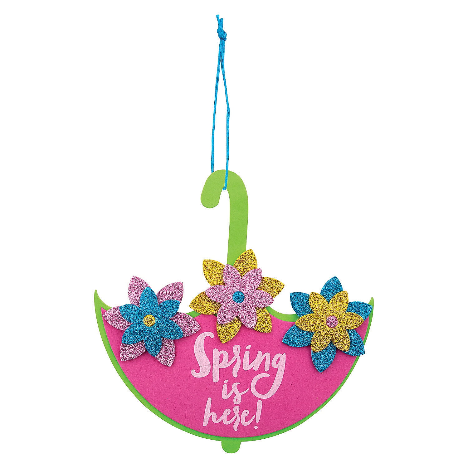 Spring Hanging Umbrella Sign 12 Craft Kits 12 Pieces