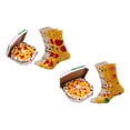 thumbnail image 1 of Calcetines de pizza de dibujos animados, accesorios de disfraz para niñas, niños, papá, damas Soledad Calcetines Pizza, 1 of 10