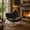 black Single Person (Arc Foot), variant on Oversized Papasan Rocking Chair with Thick Cushion, Curved Leg Wicker Rattan Rocker, Heavy Duty 700 LBS Capacity Indoor Outdoor Glider, Yellow Rattan + Black Cushion