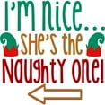 thumbnail image 3 of CafePress - Im Nice She's Naughty Elf Hat Pajamas - Men's Light Loose Fit Cotton Pajama Set, 3 of 7
