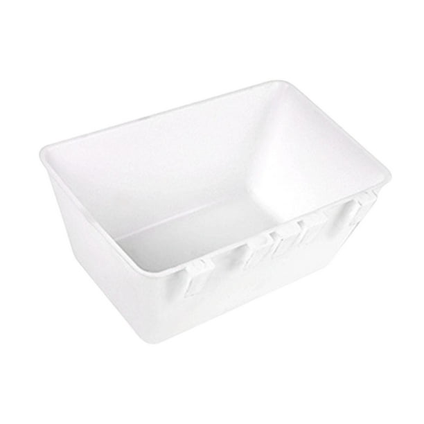 Comedero profesional para aves de corral, comedero colgante, bandeja grande de plástico para jaula. Blanco