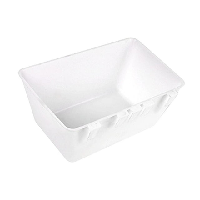 Bunblic Hanging Fence feed Trough Versatile Livestock feed Trough Water Bucket Goose Turkey Water Trough Poultry Feeding Container White
