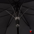 thumbnail image 4 of Knirps T.760 Automatic Long Stick Rain Umbrella in Check Black & White – Lightweight Cane Umbrella, 4in1 Canopy, Fiberglass Ribs & Steel Shaft, OEKO-TEX, Lacquered Round Handle, Wind-Tunnel Tested, 4 of 8
