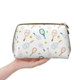 thumbnail image 4 of Gaeub Cute Tennis Rackets Printed Travel Cosmetic Bag,Makeup Bag, Large Capacity Toiletry Bag for Women, Portable Pouch Make Up Organizer with Zipper and Divider, 4 of 8