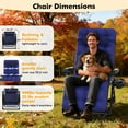 thumbnail image 3 of PNKKODW Zero Gravity Chair with Upgraded Alloy Steel Lock Removable Cushion Cup Holder, 440lbs Capcity Folding Patio Recline Lawn Chair for Indoor/Outdoor Use, Royal Blue, 3 of 8