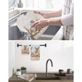 thumbnail image 5 of Easter Bunny Eggs Kitchen Dish Towels for Drying Dishes Set of 2, Spring Tulips Farm House Rabbits Blue Plaid Waffle Weave Microfiber Hand Tea Bathroom Towels Quick Dry & Absorbent Towel 12x12, 5 of 7