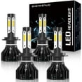 thumbnail image 1 of For BMW 118i 2018-2019 LED Headlight Bulbs H7 High Beam and Low Beam 4pc, 1 of 10