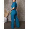 thumbnail image 4 of Jumpsuit YSINTL pantalones anchos de cintura alta para mujer, 4 of 5