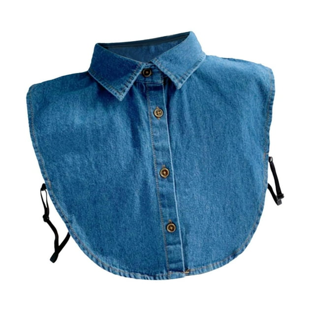 Cuello desmontable para mujer, cuello camisero desmontable para ropa deportiva, suéter, vestido Hombro 34 cm