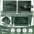 thumbnail image 6 of 30 Inch Vintage Green Bathroom Vanity Set with Sink, Soft Close Cabinet and Storage Drawer, 6 of 10