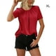 thumbnail image 5 of Minnieouse Camiseta suelta de mujer Estilo casual Diseño simple Tops Ropa de verano Regalos Prendas para la parte del cuerpo Rojo SG, 5 of 6