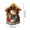 thumbnail image 3 of Nativity-Inspired “Jesus Was Born” Desktop Resin Statue, Small Holiday Accent Figurine for Shelves, Desks, and Mantels, 3 of 6