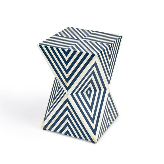 Butler Anais Blue And White Bone Inlay End Table