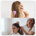 thumbnail image 3 of Cepillo de cabello portátil Unique Bargains, cepillo desenredante mini en forma de huevo, cepillo de masaje para mujeres en color púrpura, 3 of 7