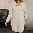 thumbnail image 6 of WJHWSX Womens Dresses,Dresses for Women,Womens Fall Dresses,Long Sleeve,Pockets,Breathable,Solid,L(US:8), 6 of 7