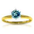 thumbnail image 2 of Galaxy Gold 14K Solid Gold Natural Blue Topaz Solitaire Ring for Women - Yellow Gold Fine Jewelry, 2 of 6