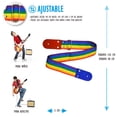 thumbnail image 3 of Correa para guitarra Strap o Tahali para guitarra acústica, bajo eléctrico, guitarra eléctrica Kidam  Arcoiris Lineal, 3 of 4