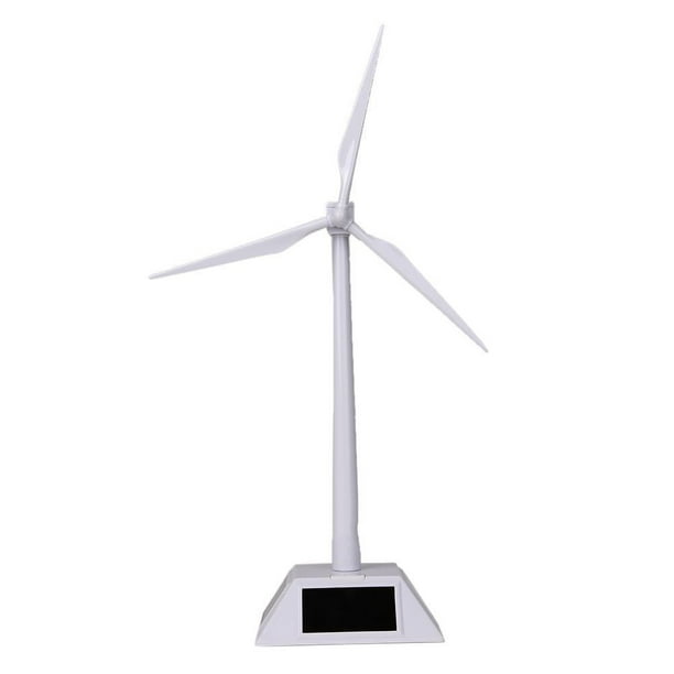 Cuteam Wind Turbine Toy,DIY Solar Power Rotating Base Windmill Wind