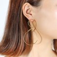 thumbnail image 2 of Women Rock Big Infinity Earrings Gold Tone Stainless Steel Long Dangle Earring, 2 of 5