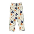 thumbnail image 4 of Naloa Flower Leaves Print Women’s Ultra-Soft Comfy Pajama Lounge Pants with Pockets & Drawstring, 4 of 8