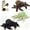 spider-green,black.brown, variant on MorisMos 3 pack Magnetic Foot Spider Plush Set, 8in Cuddly Adorable Spider Stuffed Animal Toys Set