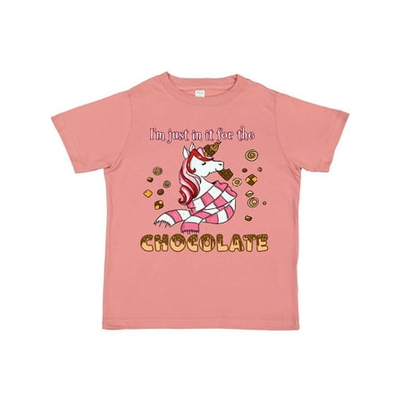 

Inktastic I m Just in it for the Chocolate Valentine s Day Unicorn Gift Toddler Boy or Toddler Girl T-Shirt