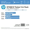 thumbnail image 2 of HP X360 14" Pentium Touch 4GB/128GB Chromebook, 14" HD Touch Display, Intel Pentium Silver N5000, 4GB RAM, 128GB eMMC, Intel UHD Graphics 600, 14b-ca0061wm, 2 of 11