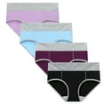 thumbnail image 1 of RKSTN 4Pc Womens Boxer Briefs High Waist Full Coverage Briefs Soft Breathable Postpartum Panties Patchwork Color Stretch Underpants, 1 of 9