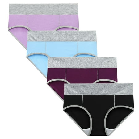 

HHei_K Women Solid Color Patchwork Briefs Panties Underwear Knickers Bikini Underpants