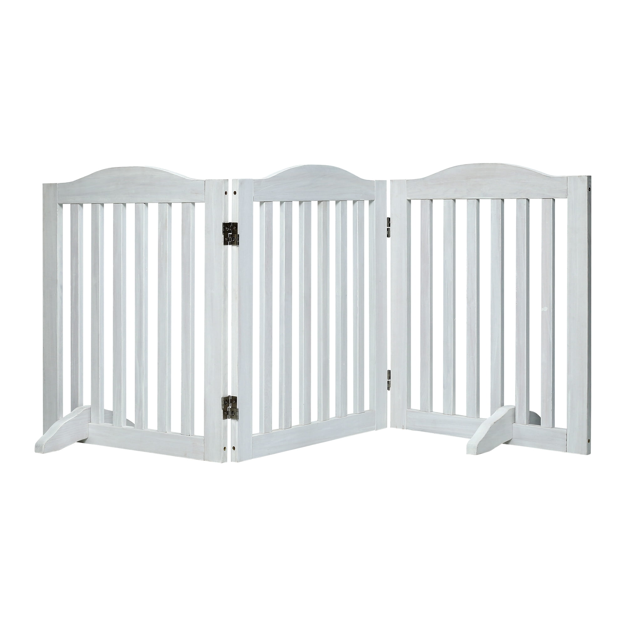 3-in-1 Wooden Pet Gate, Freestanding, Room Divider & Playpen, Z-Shape Support, Zero Assembly