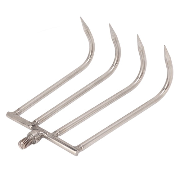Hand Rake, Stainless Steel 4 Teeth Strong Small Weed Hook For Fishing L