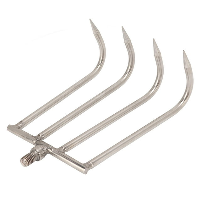 Hand Rake, Stainless Steel 4 Teeth Strong Small Weed Hook For Fishing L
