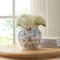 thumbnail image 2 of My Texas House 8" White Ceramic Floral Vase, 2 of 5