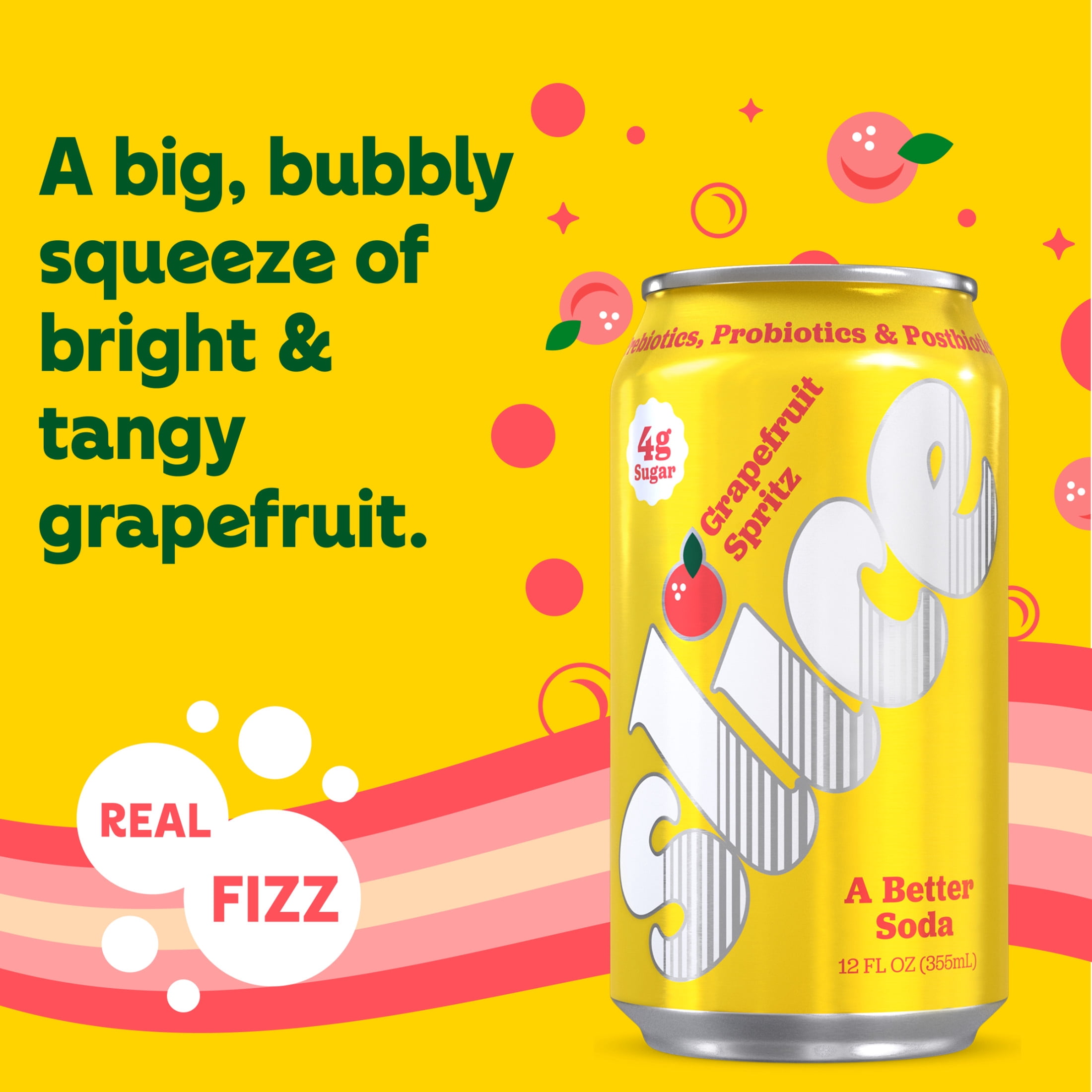 Slice Grapefruit Spritz Soda, 12 fl oz Can