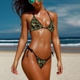thumbnail image 2 of Top-kevin Fashion Boxing Bikini Women Halterneck Top and Set Swimsuits Beach Swimming Black, 2 of 12