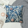 thumbnail image 2 of Nawypu Chinoiserie Pillow Cover Blue Birds Flowers Throw Pillow Covers Asian Traditional Pattern Blue and White Porcelain Color Pillowcase Cushion Covers for Sofa Couch Living Room, 2 of 5