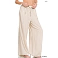 thumbnail image 4 of Zenana Women’s Linen Drawstring Wide-Leg Lightweight Pants, 4 of 7
