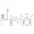 thumbnail image 3 of 2024 Contemporary Brass 2-handle Centerset Lavatory Faucet with Pop-up Drain, 3 of 3