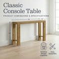 thumbnail image 4 of Alaterre Furniture Classic Solid Wood Console Table - 56in Modern Farmhouse Entryway Table, Oak, 4 of 6