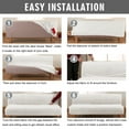 thumbnail image 3 of TOPCHANCES Velvet Stretch Folding Sofa Bed Cover Futon Cover, Elastic Fabric All-Inclusive Slipcover Furniture Protector, Ivory, 3 of 8