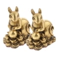 thumbnail image 1 of 2x Latón Chino Zodiaco Animal Estatuilla, 1 of 7