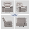 thumbnail image 5 of Triple Tree Power Lift Adjustable Reclining Sofa Recliner with Massage & Heating, Beige, 5 of 7