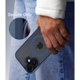 thumbnail image 2 of Compatible for iPhone 16 Case,  with Magnetic, Translucent Matte Shockproof Anti-Slip Anti-Fingerprint Pocket-Friendly Phone Case Cover - Black, 2 of 7