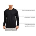 thumbnail image 4 of Remera CRZ YOGA de Manga Larga Negra M de Secado Rápido, 4 of 6