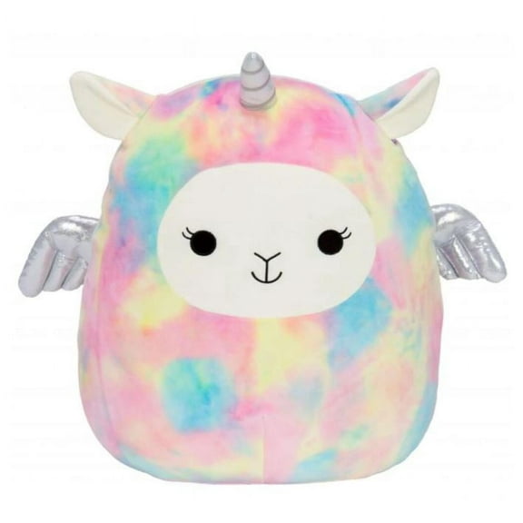 Squishmallows 16" Rainbow Tie Dyed Llama Pegacorn Plush Pillow Lucy-May