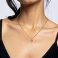 thumbnail image 2 of 925 Sterling Silver Diamond Heart Necklace Love Pendant Charm, 2 of 8