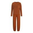thumbnail image 4 of BLVB Womens 2 Piece Knit Outfits Casual Crewneck Long Sleeve Sweaters and High Waisted Pants Lounge Sets Tracksuits, 4 of 5