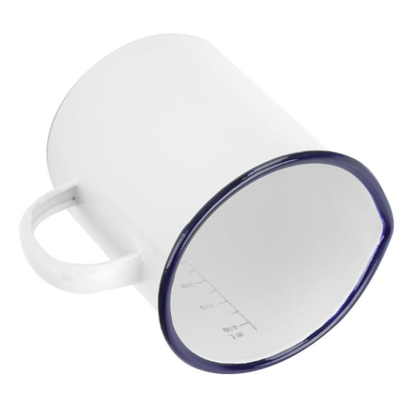 IDEANATEGRATE 1Ud Vaso De Esmalte Con Asa Y Medidor Para Cocina Y Restaurante
